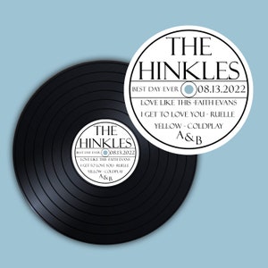 Etichetta personalizzata Timeless Classic Record / Etichetta per matrimonio per libro degli ospiti in vinile / Libro degli ospiti in vinile per matrimonio, compleanno, laurea