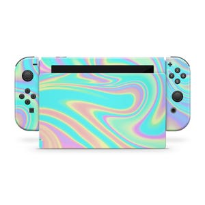 Opal Iridescent Swirl Skin Wrap for Nintendo Switch Devices | Standard, OLED, 2, Lite
