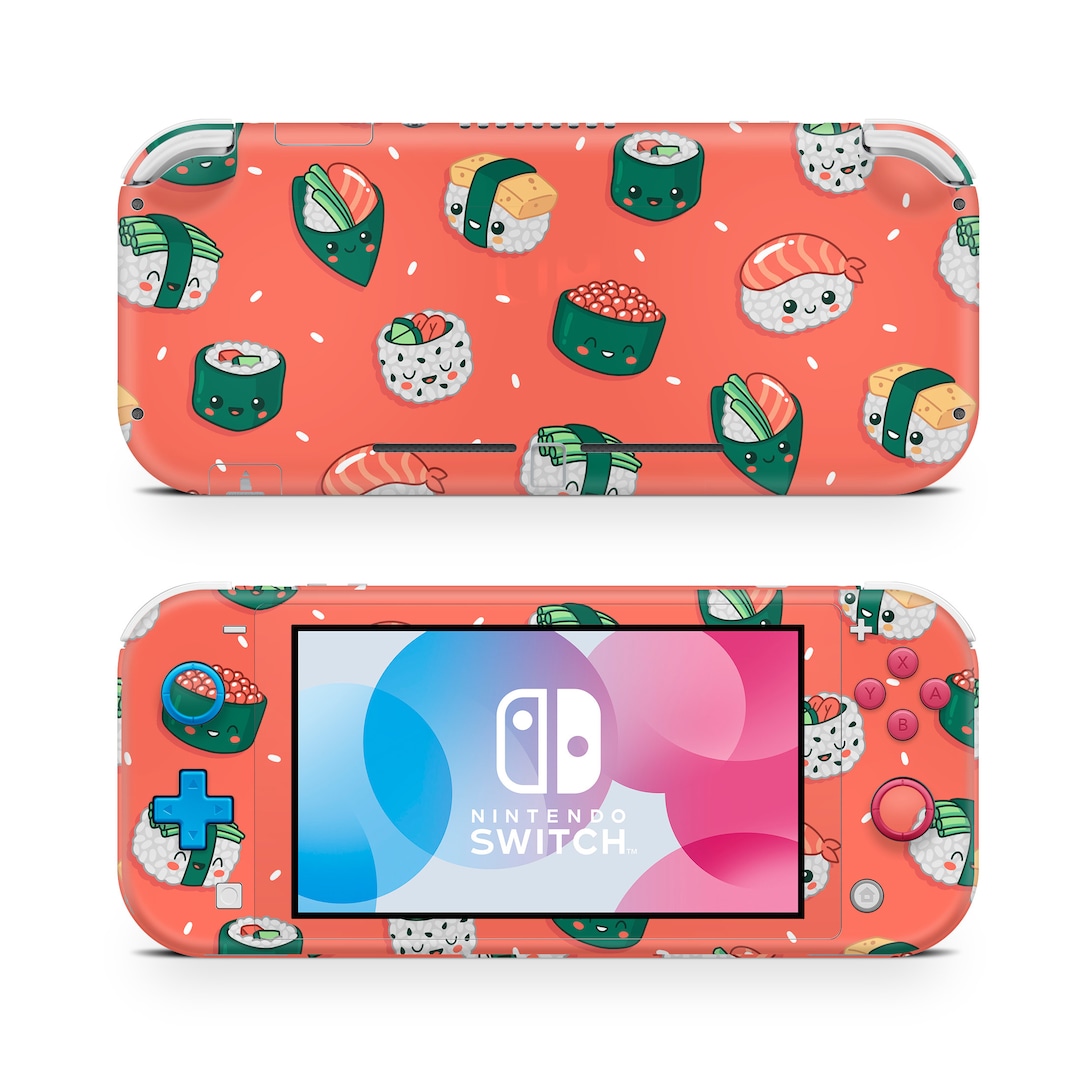 かわいいお寿司デザインのNintendo Switch Liteスキンシール（フル