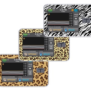 Tandem T:Slim X2 Aufkleber // Tslim Denim Pump Aufkleber // Diabetiker Aufkleber // Tierdruck // Leopard Zebra Gepard
