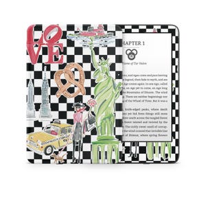 Nowy Jork NYC Collage | Kindle Skin Aesthetic Wrap, Amazon Kindle Basic, Paperwhite, Fire, Oasis, Scribe, Kobo, Colorsoft | Miłośnik książek