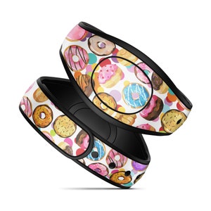 Magic Band Decal // Donuts Design // MagicBand 2 Vinyl Skin Wrap // Available in Glitter // Adult & Child MagicBand Decal