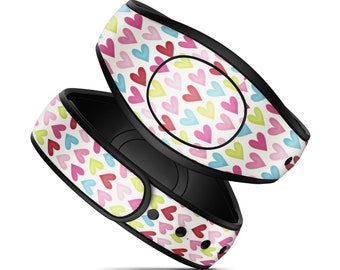 Valentine's Hearts Decal for MagicBand 2 | Love MagicBand 2.0 Skin | RTS Ready To Ship | Fits Both Adult & Child Bands | Magic Band Skin