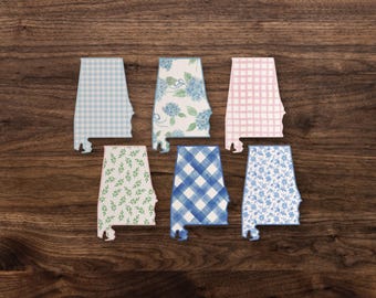 Alabama USA State Patterned Sticker | Vinyl Decal for Laptop. Kindle, or Car