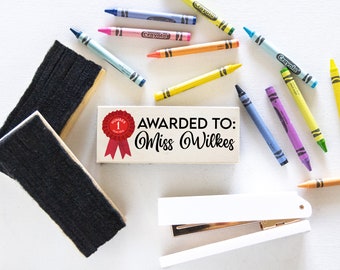 Best Teacher Award | Teacher Dry Erase Chalkboard Eraser | Custom Personalized Teacher Eraser Gift | Gift for Teacher | White Board Eraser
