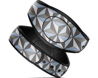 Magic Band Decals | Silver Geo Decal for MagicBand 2 | Magic Band Decal | RTS Ready To Ship | Glitter or Matte