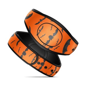 Halloween Orange Bats Disney Magic Band 2 Decal or Skin | Available with Glitter Vinyl | RTS Ready To Ship