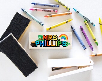 St. Patrick's Day | Teacher Dry Erase Chalkboard Eraser | Custom Personalized Teacher Eraser Gift | Gift for Teacher | White Board Eraser