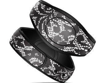 Halloween Black Lace Disney MagicBand 2.0 and PLUS Decal Sticker Wrap - Fits Adult & Kids!