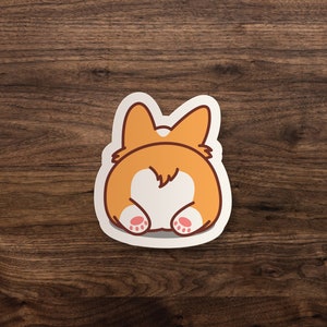 Cute Funny Sticker // Cute Corgi Butt // Best Friends, Bumper, Skateboard, Car, Water Bottle, Wall, Laptop Vinyl Decal