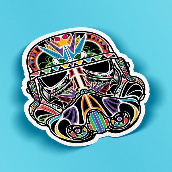 Sugar Skull Sticker With Old Skool Candy - 3.75x5 Inch Die-Cut Decal