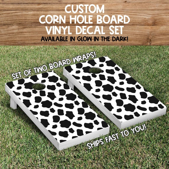 American Flag Cornhole Wraps Vinyl Cow Board Game Decals Sticker USA 