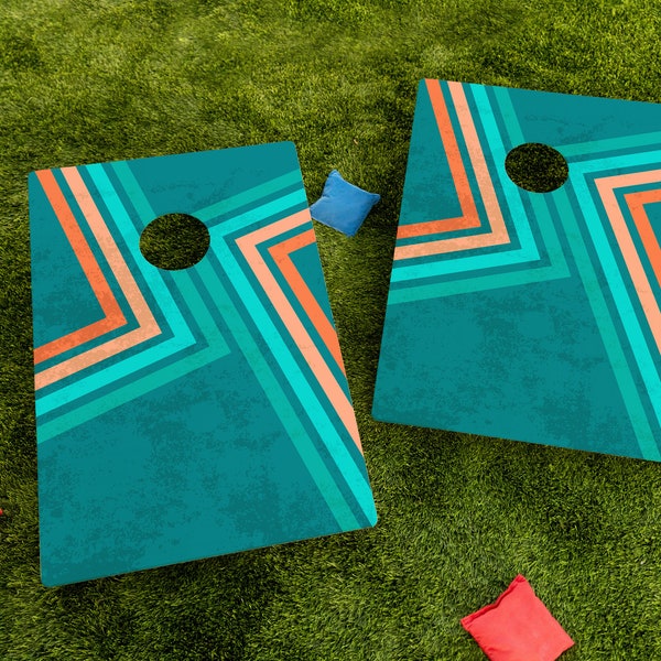 Striped Corn Hole Set Etsy