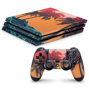 Tropical Leaves Neon Skin for the PS4 Controller Fits Both Dualshock 4 and Dualshock  4 V2 