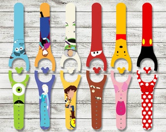Dynamic Duos MagicBand Decals | MagicBand Decal 1.0 or 2.0 size | Magic Band Decal | Glitter Magic Band Skin | RTS Ready To Ship