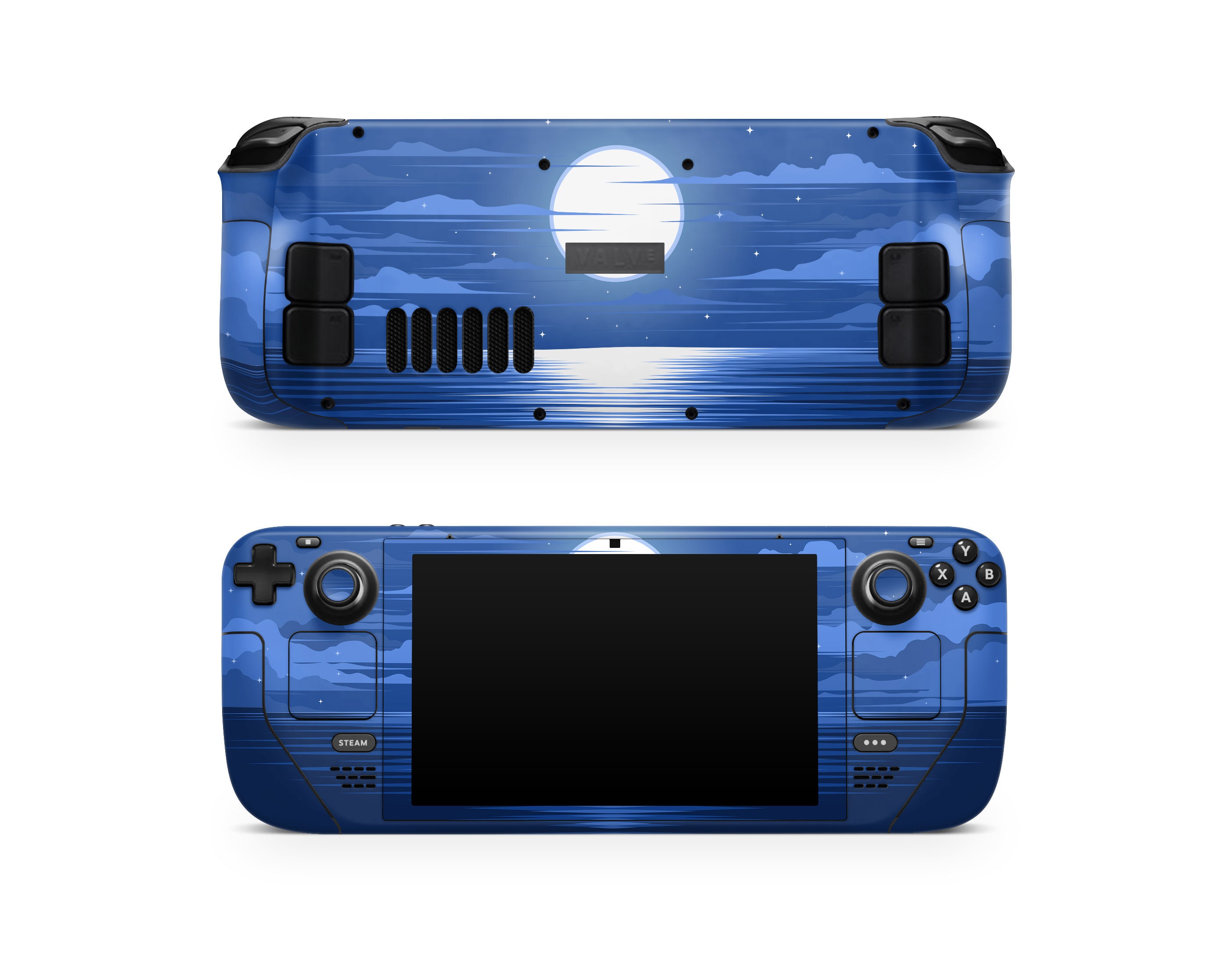 Steam Deck Vinyl Skin | Blue Moonlight Steam Deck Skin | Midnight