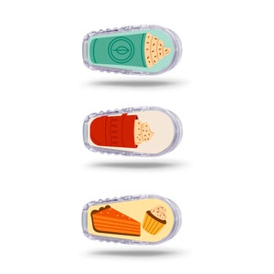 Dexcom Vinyl Aufkleber 3er Pack Diabetes Dexcom G6 Messumformer Diabetiker Gerät Medizinische Haut Herbst Herbst Kürbis Gewürz Dexcom Aufkleber