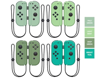 Green Tones Mix & Match Joy-Con Skin Wrap for Nintendo Devices Switch 2, Standard, OLED  Decal Wrap for Joycons