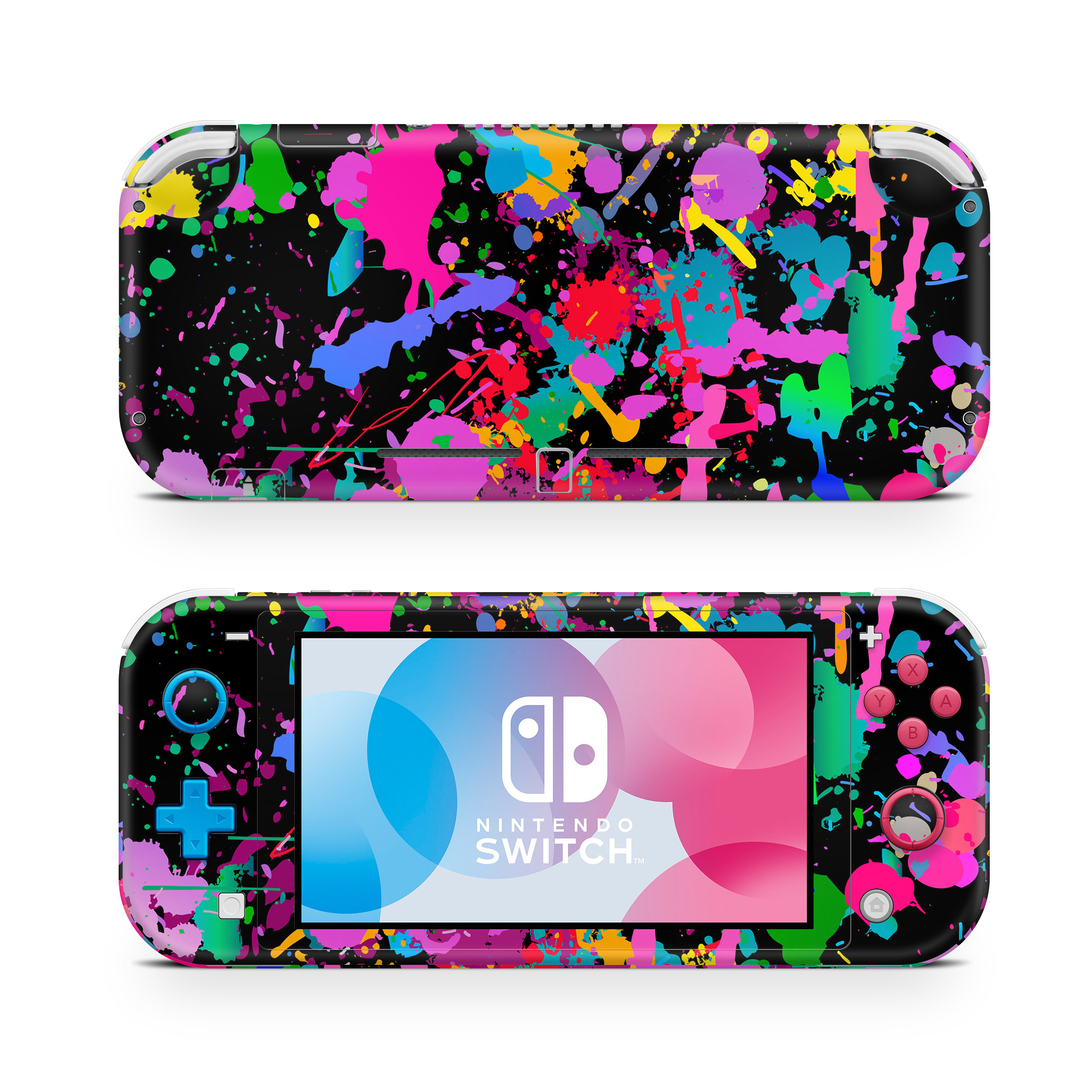 Nintendo Switch Lite Skin Decal Layered Splatter Paint 