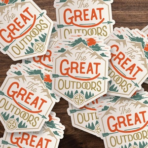 The Great Outdoors Sticker | Die-Cut Window, Skateboard, Car, Wall Decal, Laptop Vinyl Sticker - 3&quot;, 5&quot; or 7&quot;