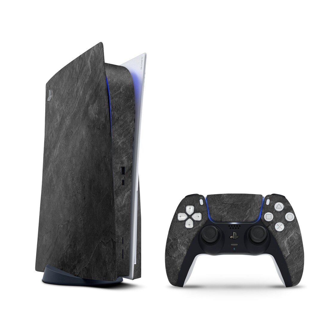 Playstation 5 Skin | Black Marble Slate | Best Selling Vinyl Decal