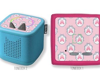 Pink Princess Castle Bows Toniebox Tonie Decal Sticker Wrap | Toniebox Accessories