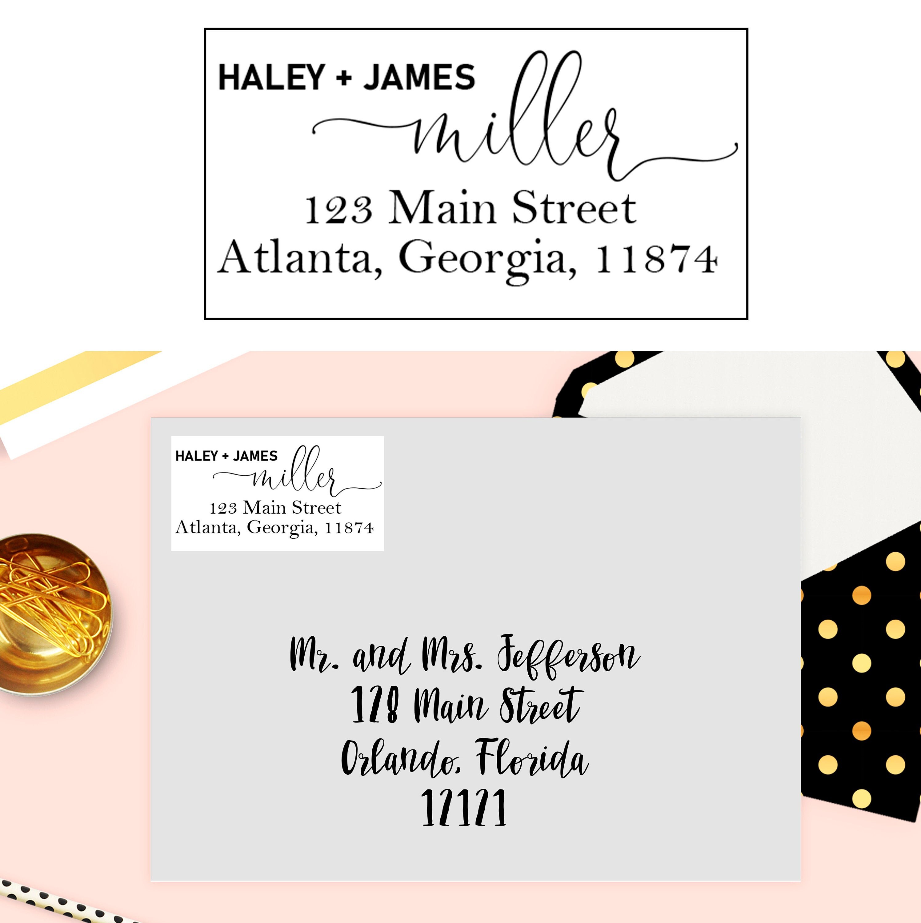 Script Last Name Label // Custom Fully Personalized Address Labels // Return Address Labels // 20 Pack of Labels // Custom Address Labels