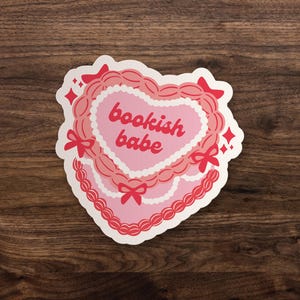Bookish Babe Sticker | Kindle, Laptop Sticker Waterbottle Vinyl Decal | Reading Book Lover Gift | Booktok Book Sticker | Kindle Case Sticker