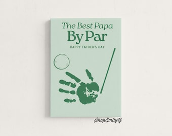 Golf Dads Toddler & Kids Handprint Artwork Craft Set with Canvas, Paint, and Paintbrush Kit