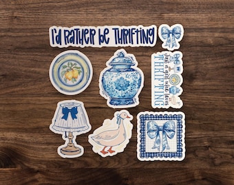 Thrift Store Sticker Set Waterproof Matte Sticker for Laptop, Car, Kindle, Notebook