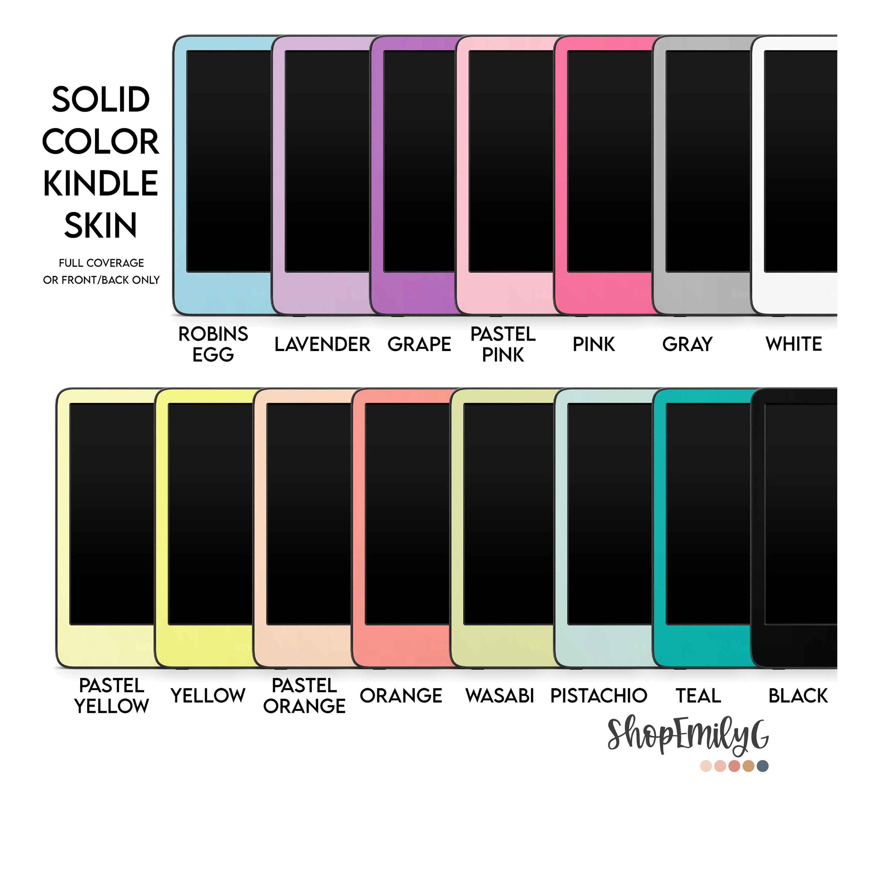 MightySkins Skin Compatible With Amazon Kindle 6-inch 11th Gen ( 2022) Full Wrap - Solid Baby Blue | Protective, And Unique Vinyl Decal Wrap Cover | Easy To Apply | Made In The USA