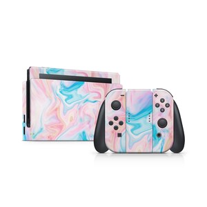 Pink Marble Skin Wrap for Nintendo Switch Devices | Standard, OLED, 2, Lite image 2