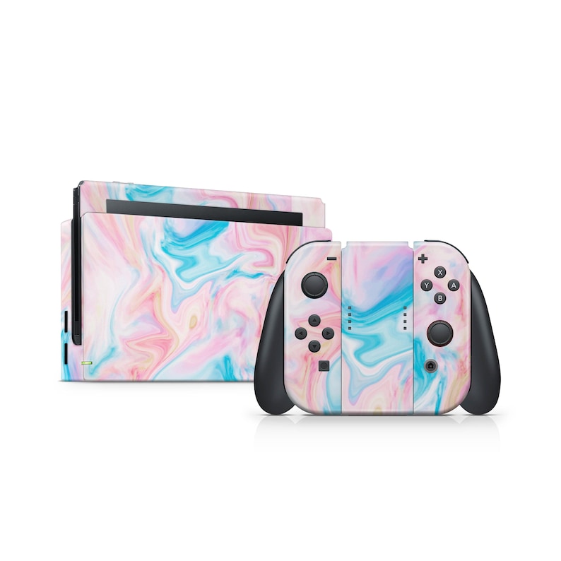 Pink Marble Skin Wrap for Nintendo Switch Devices | Standard, OLED, 2, Lite image 2