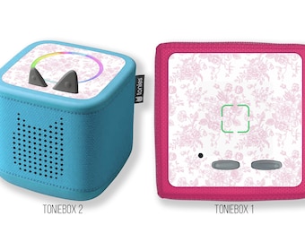 Vintage Pink Floral Toniebox Tonie Decal Sticker Wrap | Toniebox Accessories