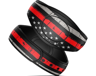 Thin Red Line Vinyl Decal Skin for Disney MagicBand+ and MagicBand 2.0 | Waterproof Magic Band Sticker Wrap