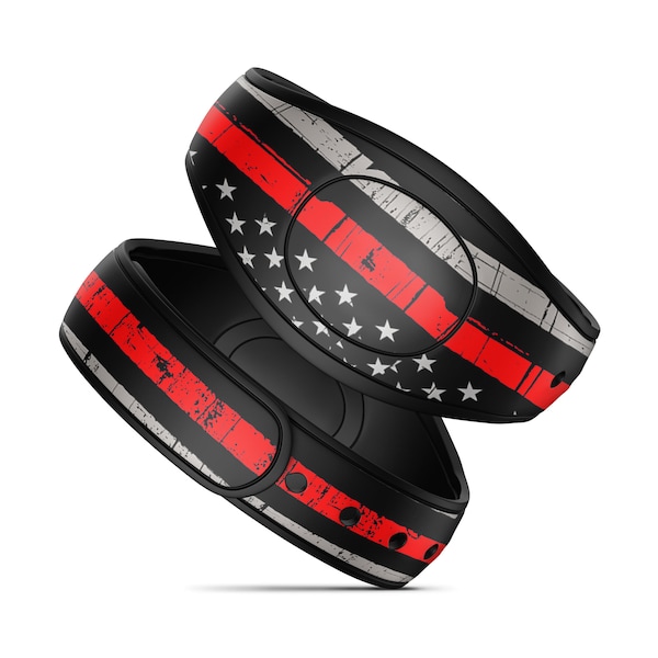 Thin Red Line Vinyl Decal Skin for Disney MagicBand+ and MagicBand 2.0 | Waterproof Magic Band Sticker Wrap