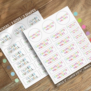 Kids School Name Labels | School Supplies Name Labels | Back to School Labels with Child&#39;s Name | Labels for School, Daycare, Personal Items