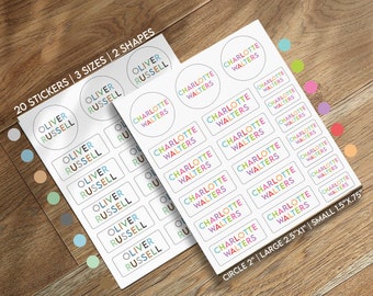 Kids School Name Labels | School Supplies Name Labels | Back to School Labels with Child's Name | Labels for School, Daycare, Personal Items