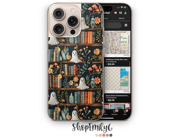 Book Shelf Halloween Ghosts Phone Skin Decal for All Current iPhone Models!