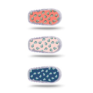 Dexcom Vinyl Decal 3 Pack Diabetes Dexcom G6 Transmitter Diabetic Device Medical Skin Handdrawn Avocados | Available in NEW Dexcom G7 Size!