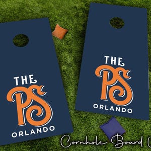 Custom Business, Sports Team Logo Cornhole Board Wraps Set of 2 | High Quality Wraps for Cornhole Boards | Available in Matte or Glitter!