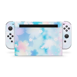Drijvende kersenbloesem skin wrap voor Nintendo Switch-apparaten | Standaard, OLED, 2, Lite