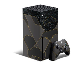 Honey Oak Woodgrain XBX Air Release Vinyl Decal Mod Kit for Microsoft Xbox Series X console by System Skins