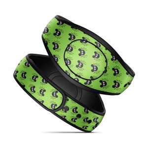 Halloween Green Spiders Disney Magic Band 2 Decal or Skin | Available with Glitter Vinyl | RTS Ready To Ship