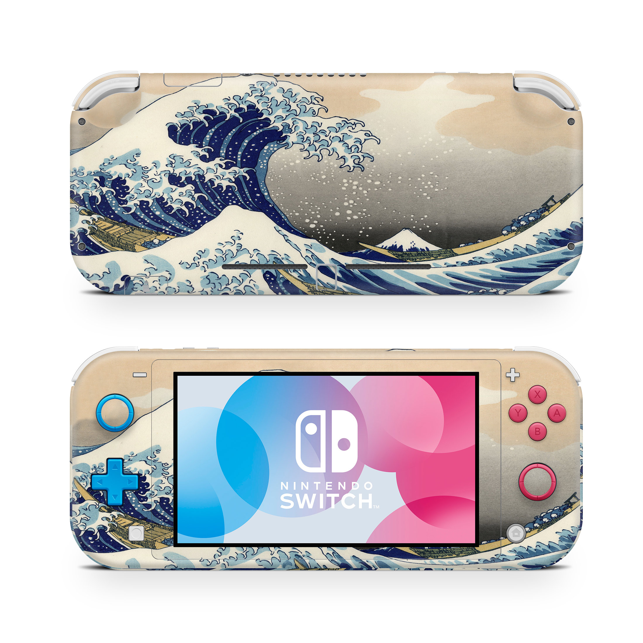 Great Wave Design Nintendo Switch Lite スキンシール フルカバー