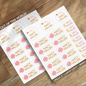 Out of this World! Space School Labels | School Supplies Labels | Back to School Name Labels | Labels for School, Daycare, Personal Items