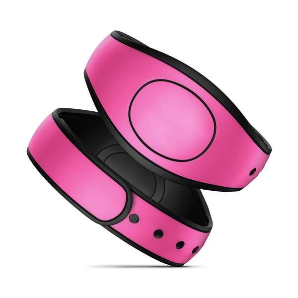 Magic Band Decal // Hot Pink Design // MagicBand 2 Vinyl Skin Wrap // Available in Glitter // Adult & Child MagicBand Decal