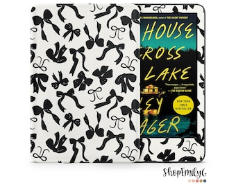 Cream & Black Coquette Bows Kindle Skin Wrap For Amazon Fire, Paperwhite, Oasis, Scribe, Kobo, Colorsoft