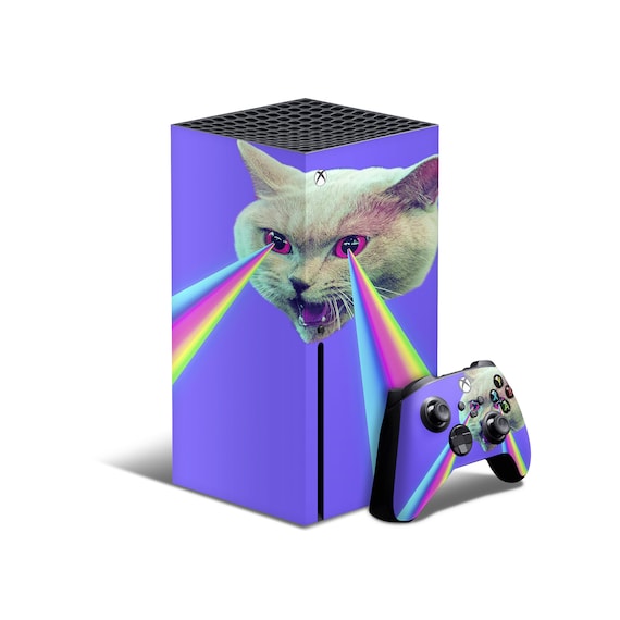 Xbox Series X Skin // Laser Cat Eyes Rainbow // Best Selling
