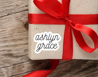 Schreibschrift Geschenkanhänger | Zum Von Urlaub Etiketten Aufklebern | Weihnachtsgeschenk Aufkleber | Personalisierte Geschenk Label Bogen